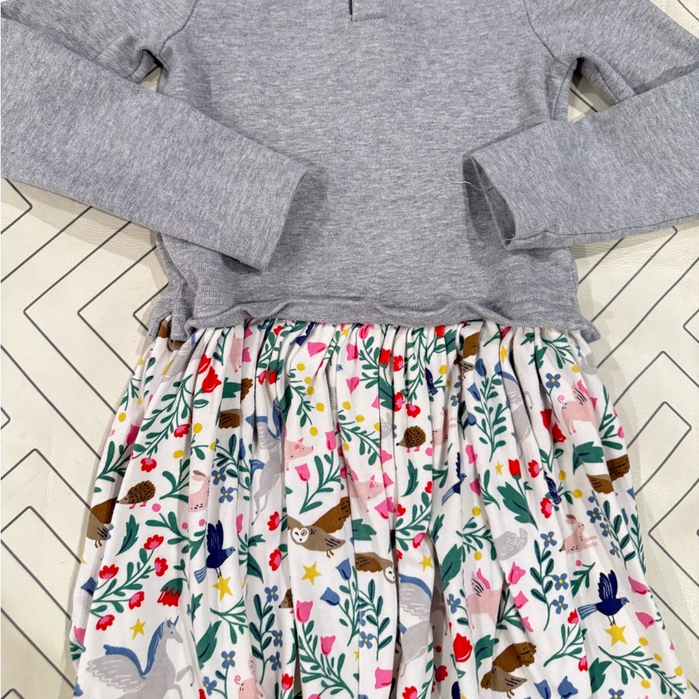 Mini Boden Multi Pattern Bunny Dress - Picture 10 of 13